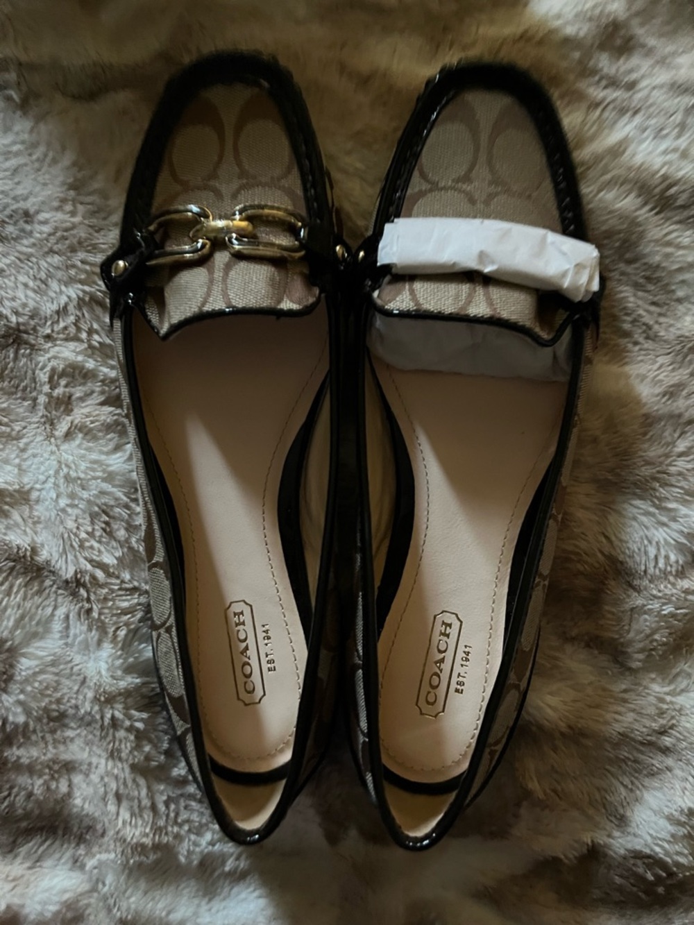 Authentic Coach Perri Signature Loafers Sz 9.5B NWOT Horsebit Flats w/ Box - Picture 3 of 7